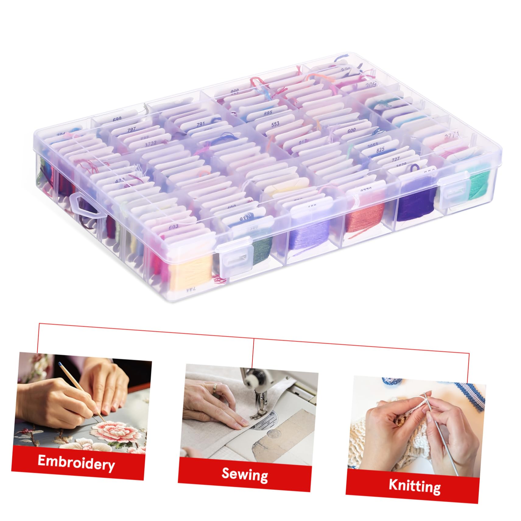 Hilo de Bordar de Colores, 120 Madejas, Poly Cotton para Manualidades | Suministros para Punto de Cruz, Pulseras Amistad, Textura Suave y Variedad Cromática