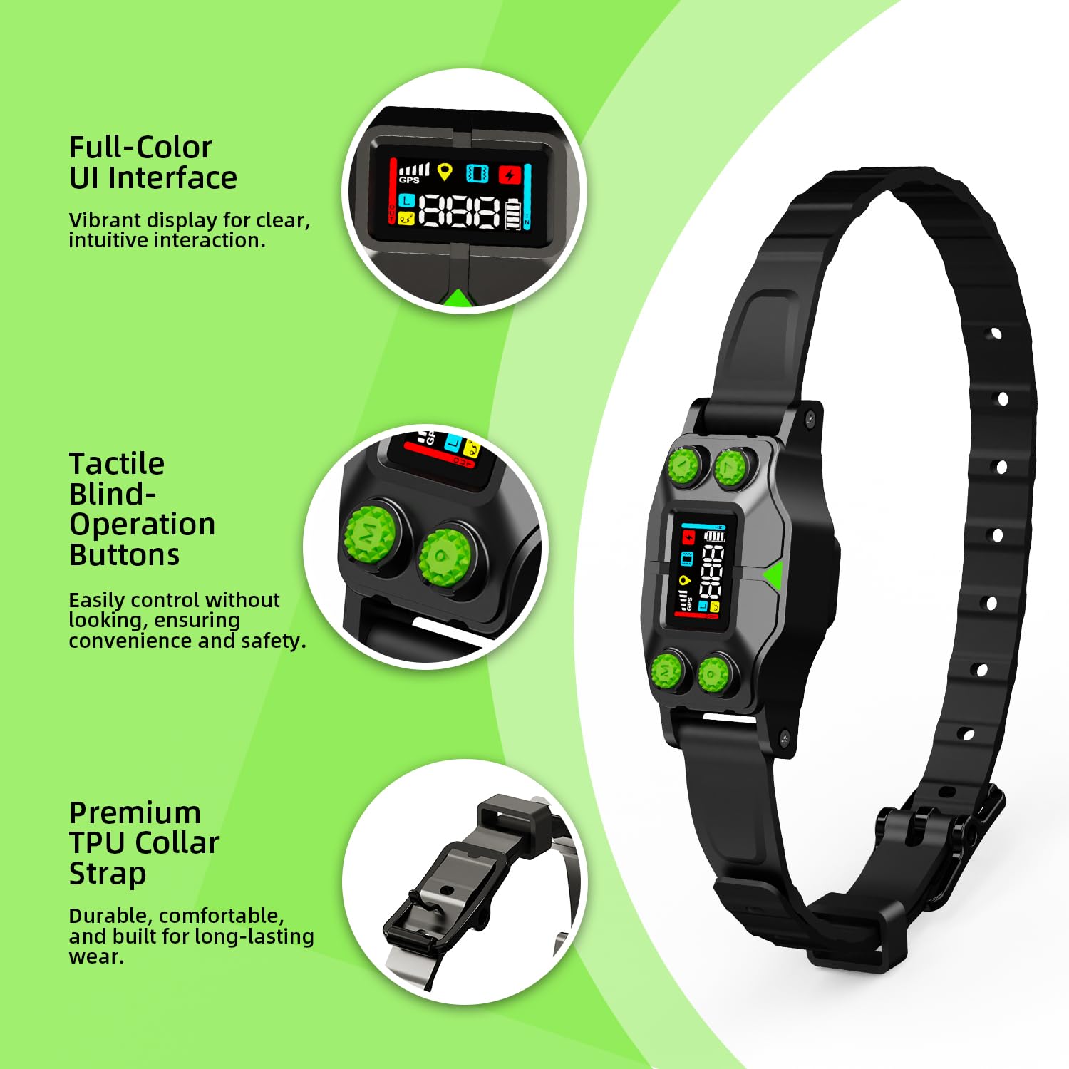 AEZ Smart Dog Collar, GPS Dog Tracker, Wireless Dog Fence System, GPS Fence Collar for Dogs with Beep Vibration Alert Modes, Radius 25-999 Yards for Over 15lbs Dogs, IPX7 Waterproof - image 8