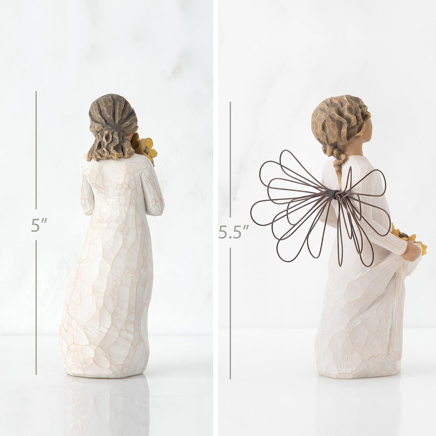 Willow Tree Warm Embrace Figure Plus Sunshine Angel Figure, Sculpted Hand-Painted 2 Piece Set image 2