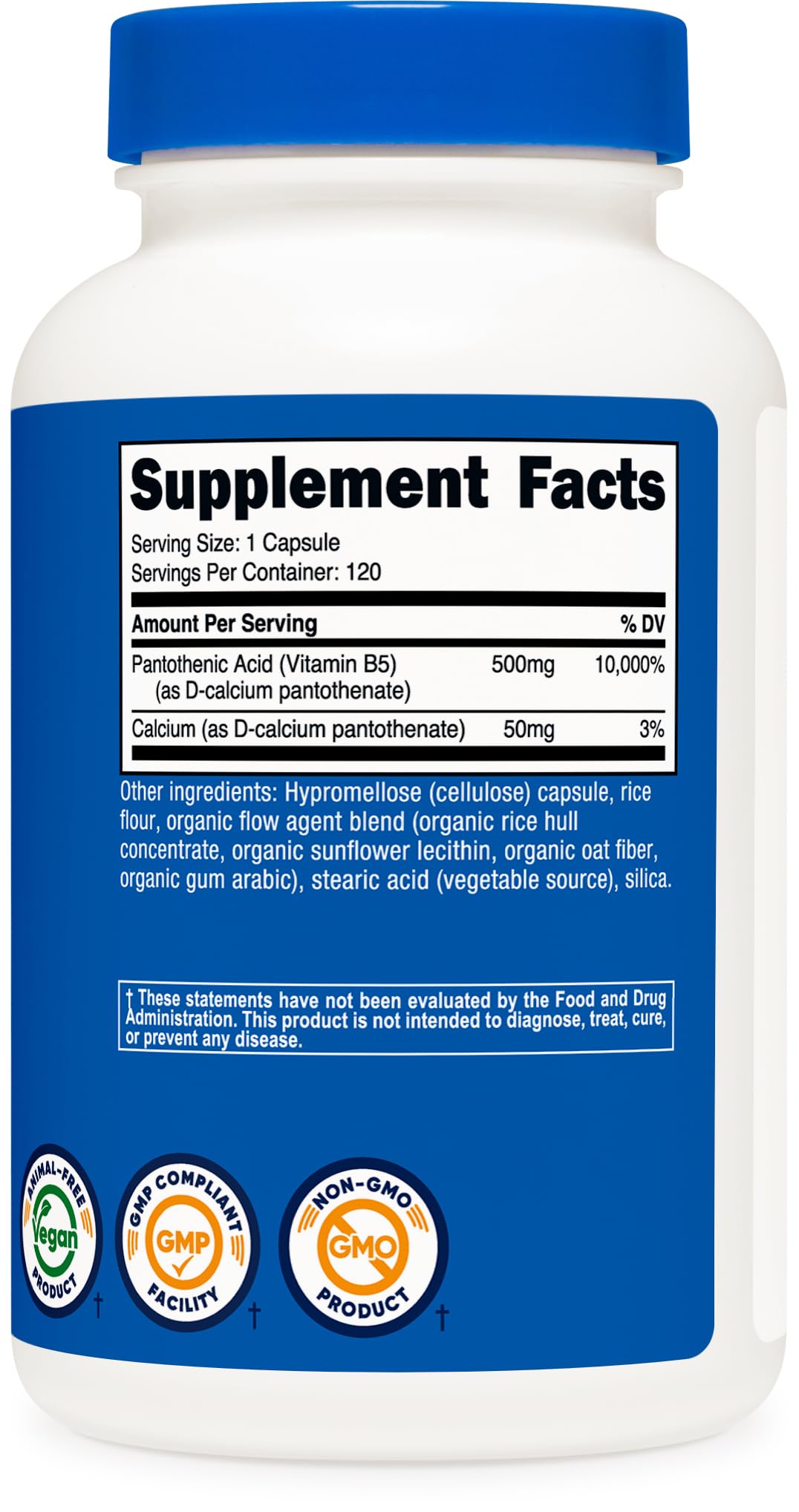 Nutricost Pantothenic Acid (Vitamin B5) 500mg, 120 Capsules — Amazon image 5