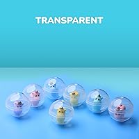 Vista 3 de Máquina expendedora de cápsulas redondas, 100 unidades, 1.26 pulgadas, cápsulas de máquina de chicles a granel, contenedor transparente a granel