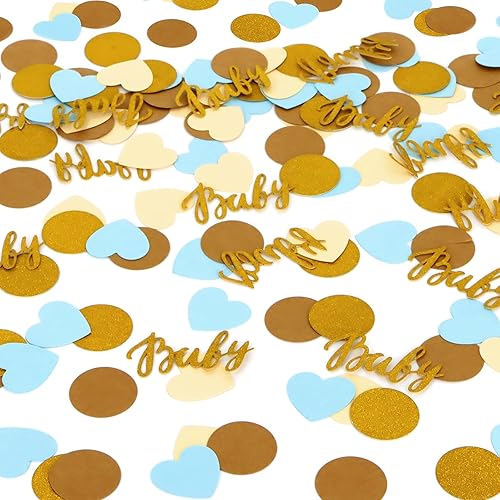Decoraciones para baby shower, confeti disperso de mesa de puntos de corazón para niña, niño, bebé, cumpleaños, revelación de género, fiesta