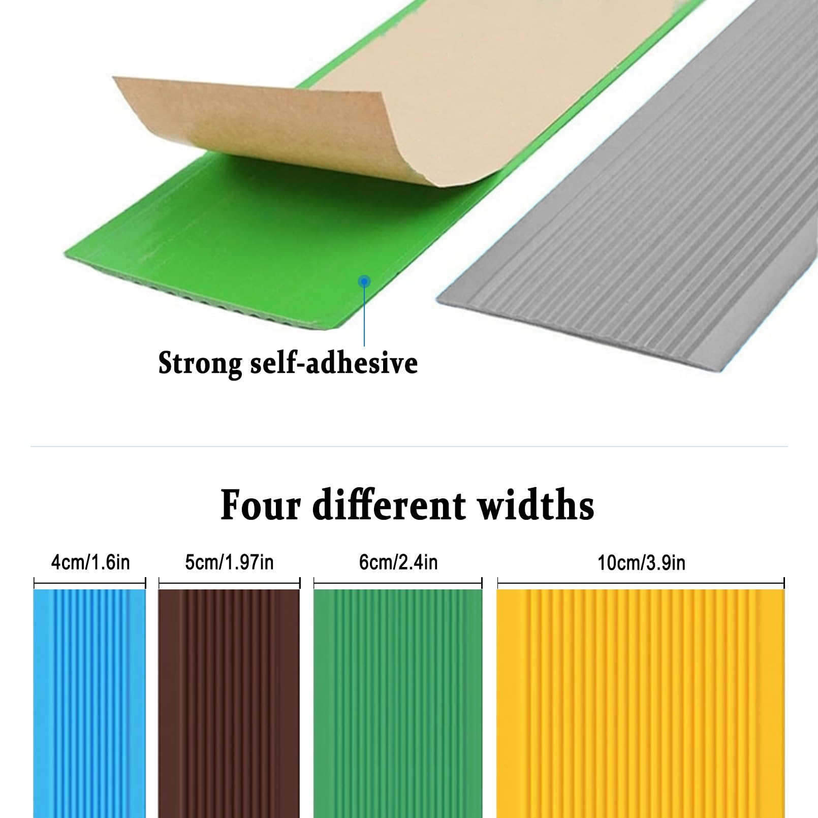 Tiras Antideslizantes Para Peldaños de Bordes de Escaleras, Borde de Escalera de Vinilo Antideslizante, Tiras Antideslizante Para Escalones, Rampas Y Suelos Interiores Y Exteriores(Brown,0.06x10m/0.19