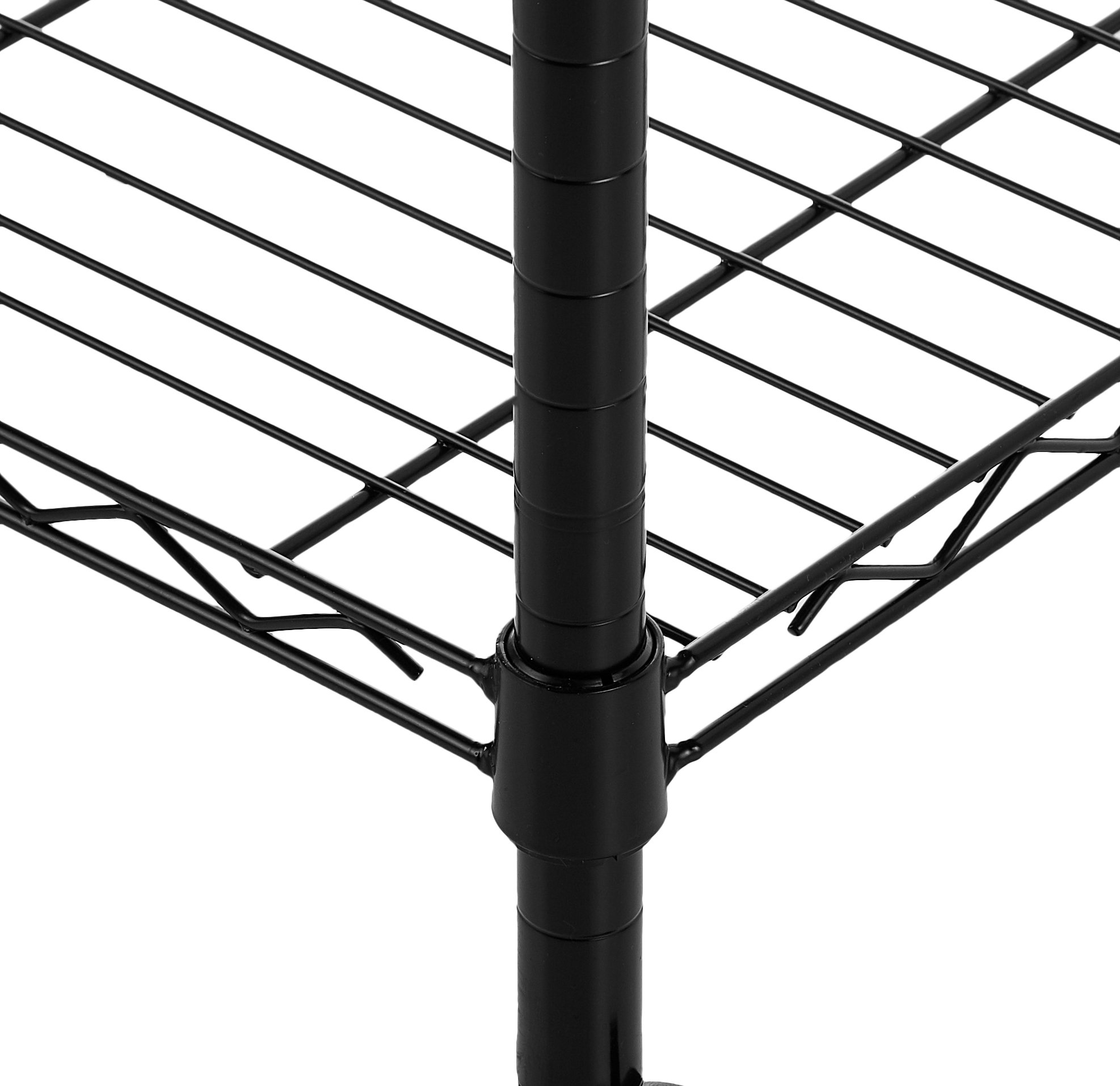 Amazon Basics Adjustable Garment Hanging Rolling Rack with Top and