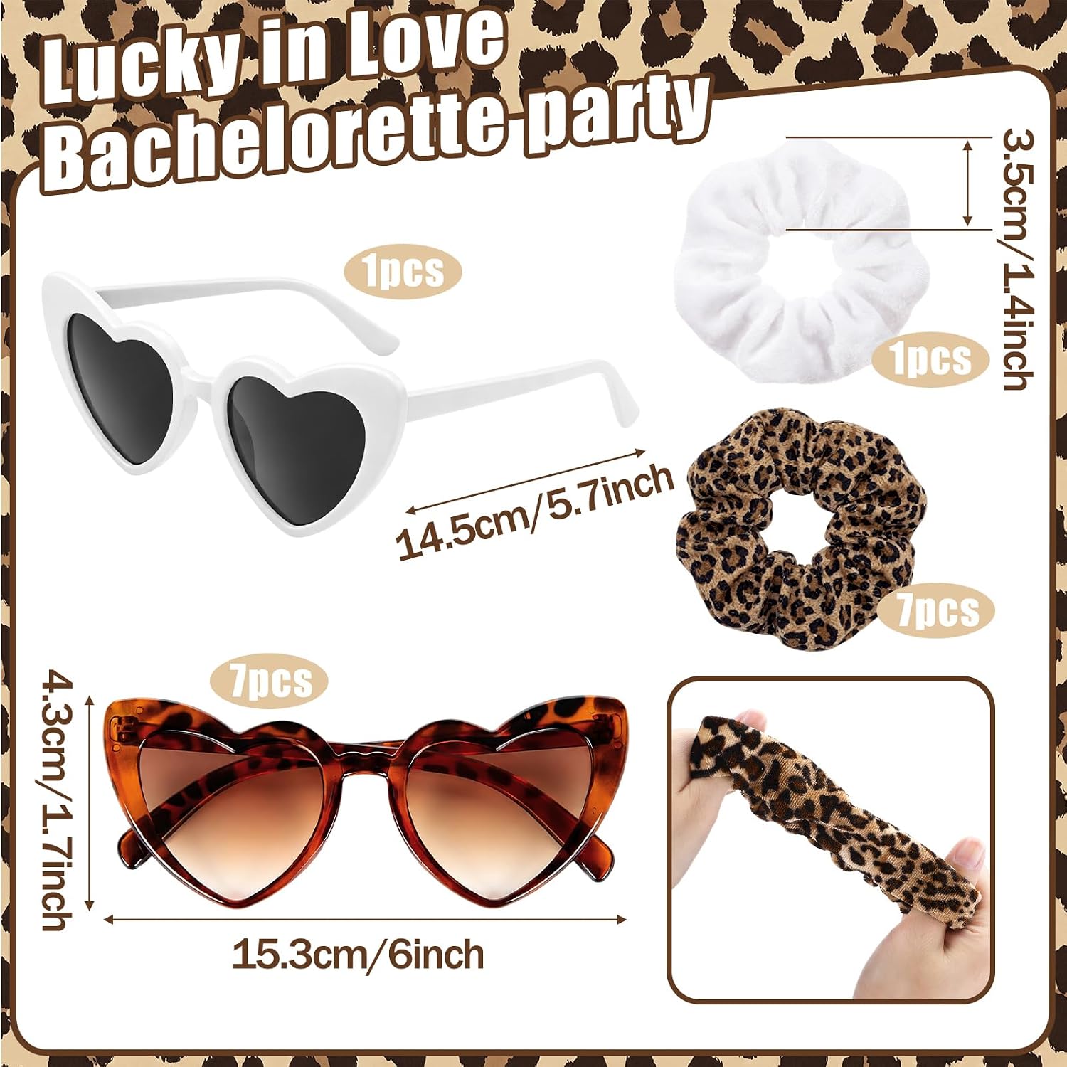 Shinylin 32 Pcs/8 Set Last Rodeo Bachelorette Favors Western Cowgirl Bachelorette Party Decoration Leopard Bridal Shower Bridesmaid Favors with Tote Bags Scrunchie Sunglass Can Sleeve