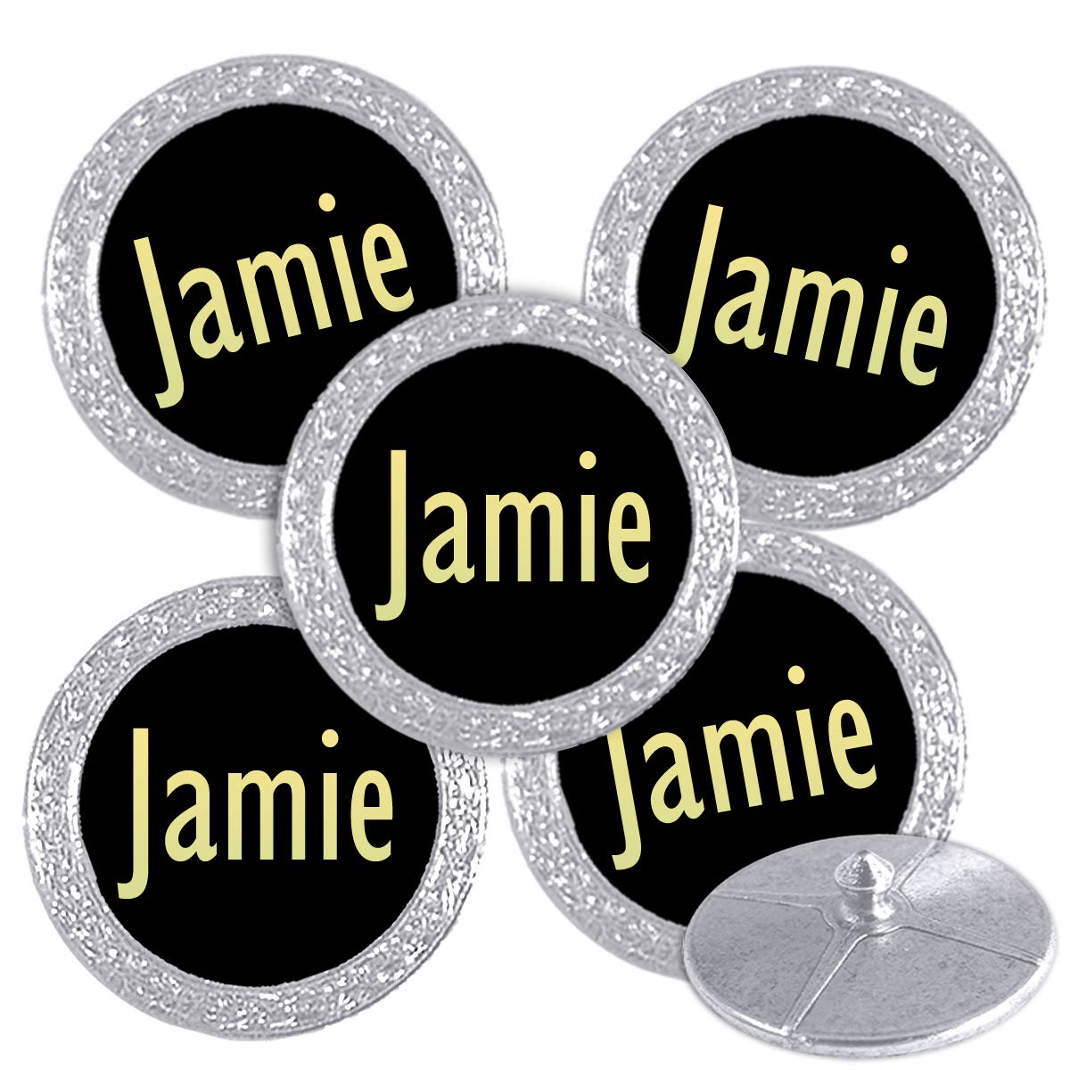 Best Impressions Silver Coloured Golf Ball Markers with Names (Jamie) โ image 1