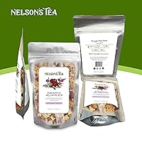 Vista 7 de Nelson's Tea Ponche de piña y melón - Té verde rooibos cortado y tamizado con manzana, arándano, hibisco, marigod y cártamo té de hojas sueltas