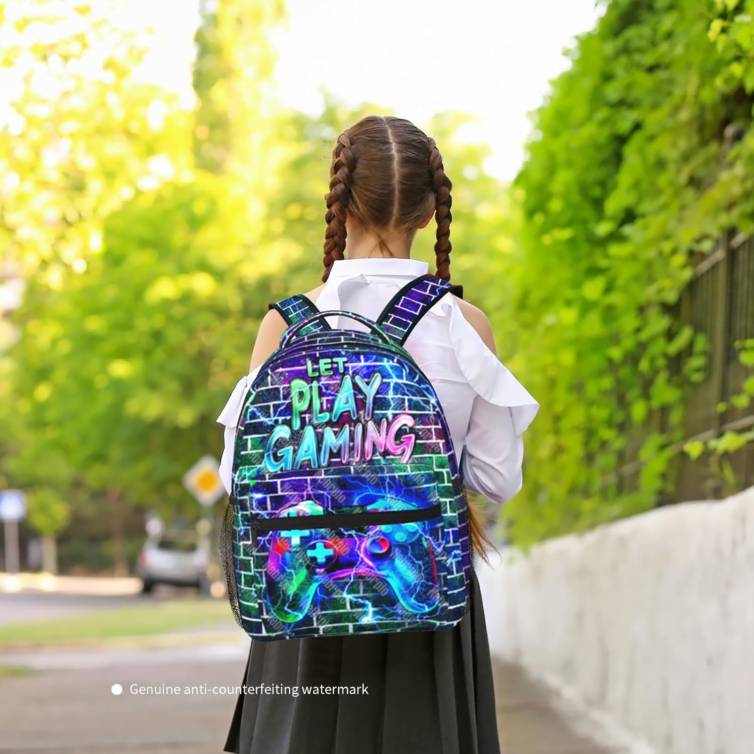 Game School Backpack For Boys Gaming Backpack For Kids Video Game School Bookbag For Kids Children Elementary Middle School Students Ages 6-18 Travel Back Pack - Image 5