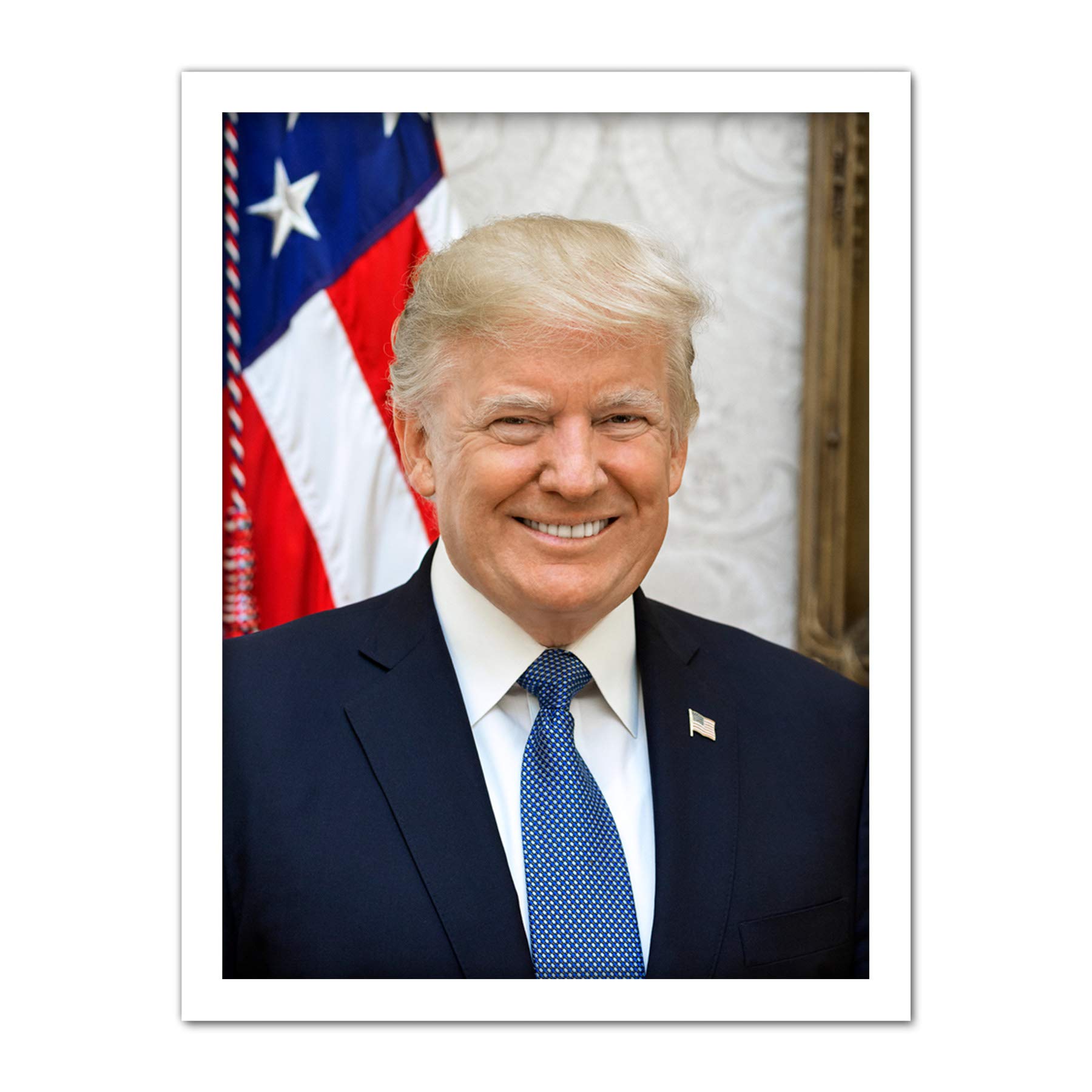 Artery8 Craighead Portrait US President Donald Trump Photo Artwork Framed Wall Art Print 18X24 Inch