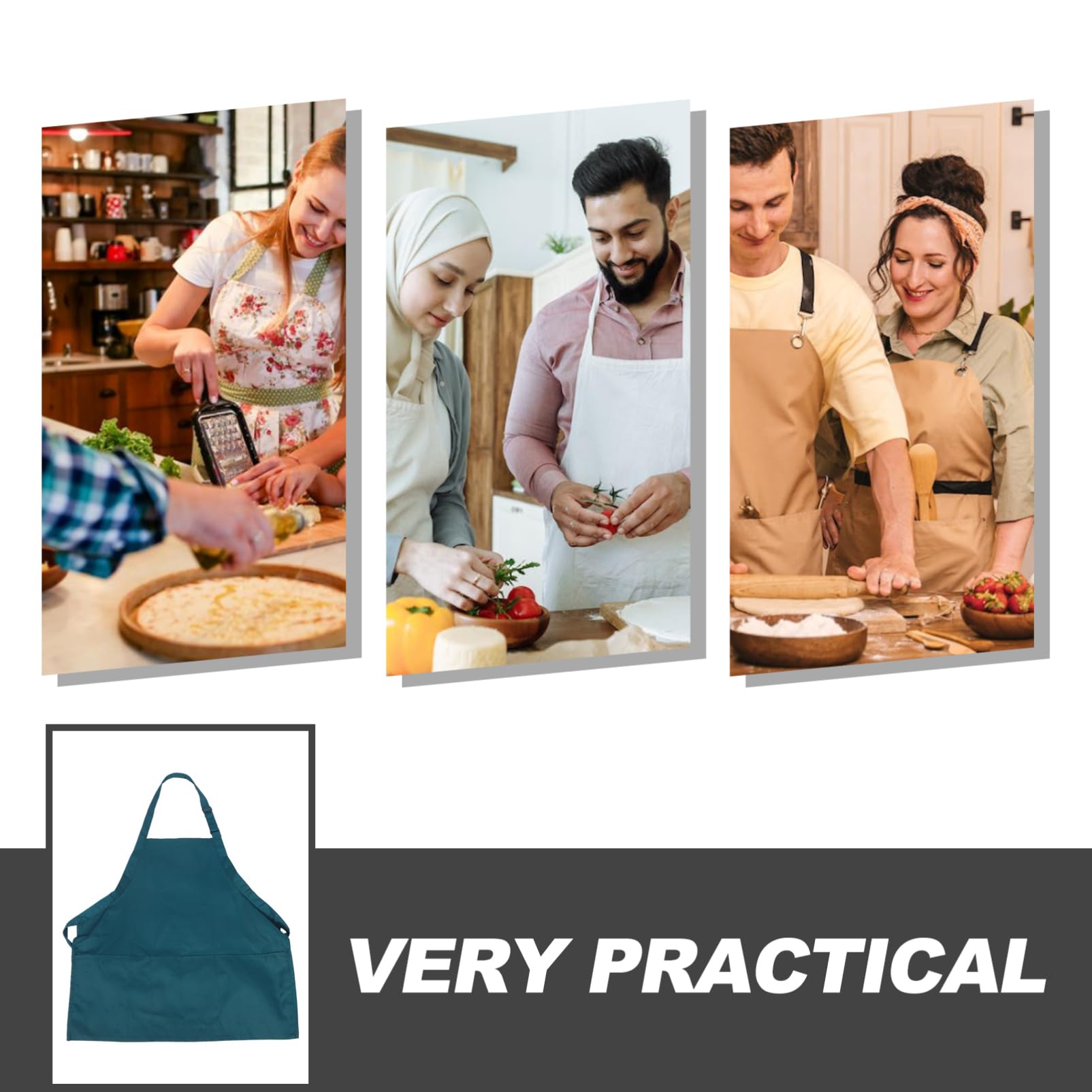 WOFASHPURET Heavy Duty Grilling Apron for Men Polyester Cotton Blend Dishwasher Safe Funny Halter Neck Father's Day Present Gardening Trimming Work Apron