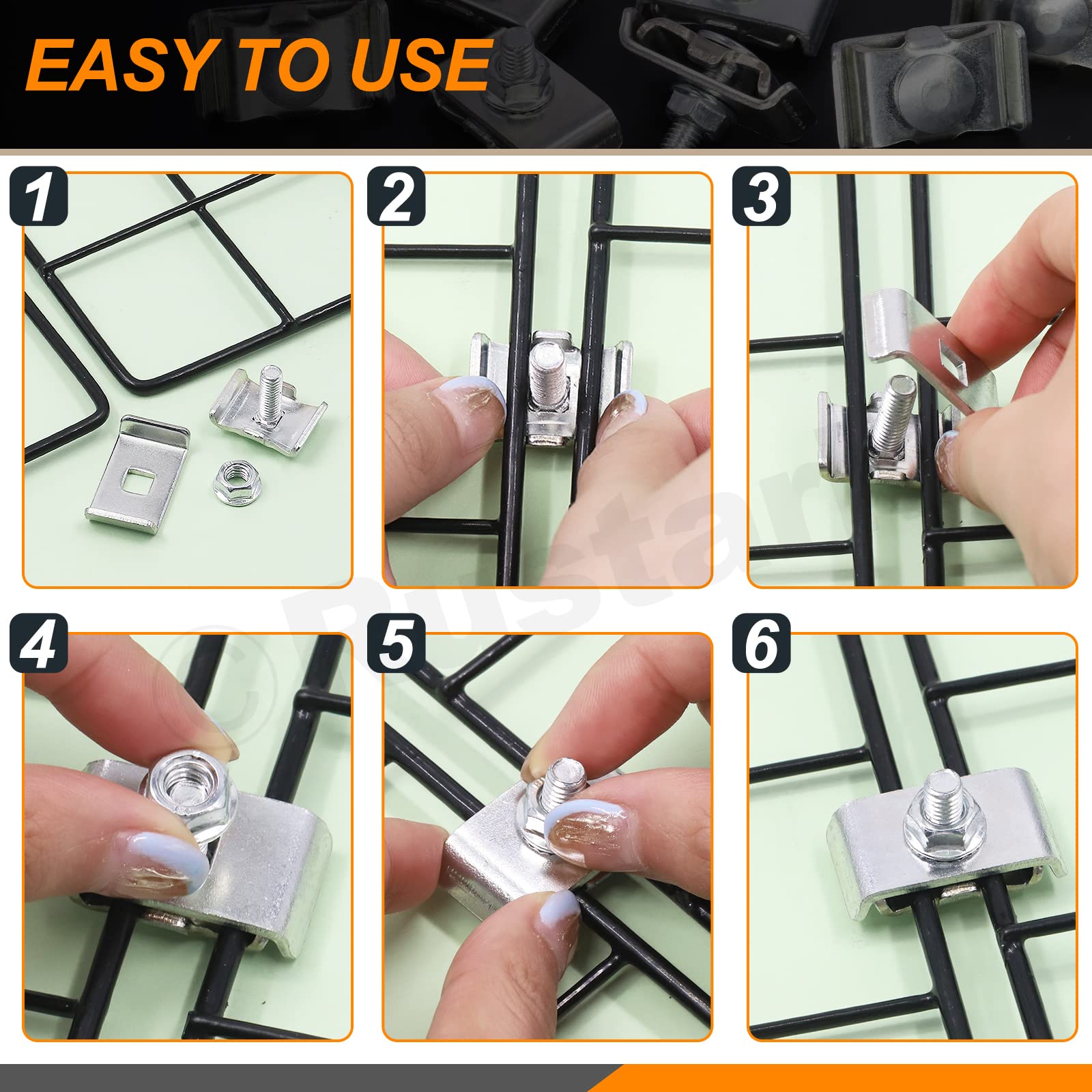 Display Wall Hardware 30-Pack Gridwall Joining Clips With Screws - Zinc ...