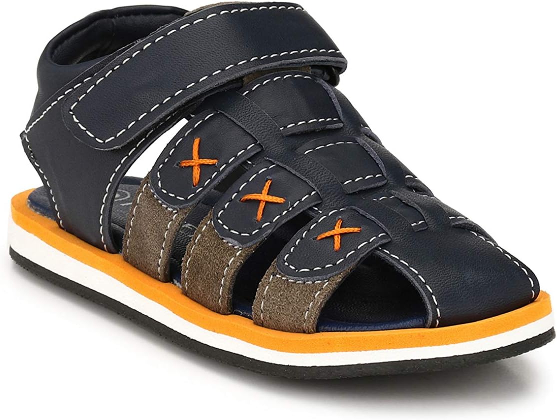 Kids Genuine Leather Shoes Antislip Antiskid Casual Sandals for Kids Boys