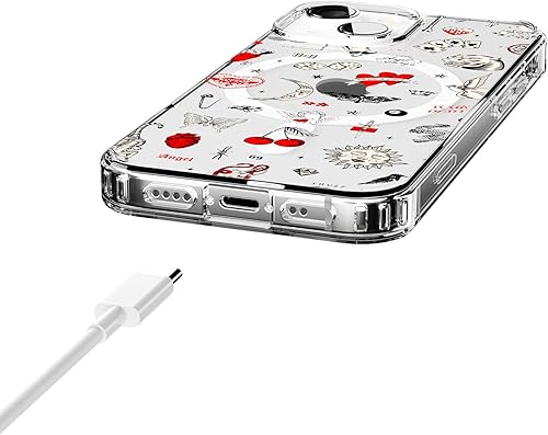 Miniatura 9 de Casely Funda para iPhone 13 Mini  Jardín salvia  Floral verde  Compatible con MagSafe