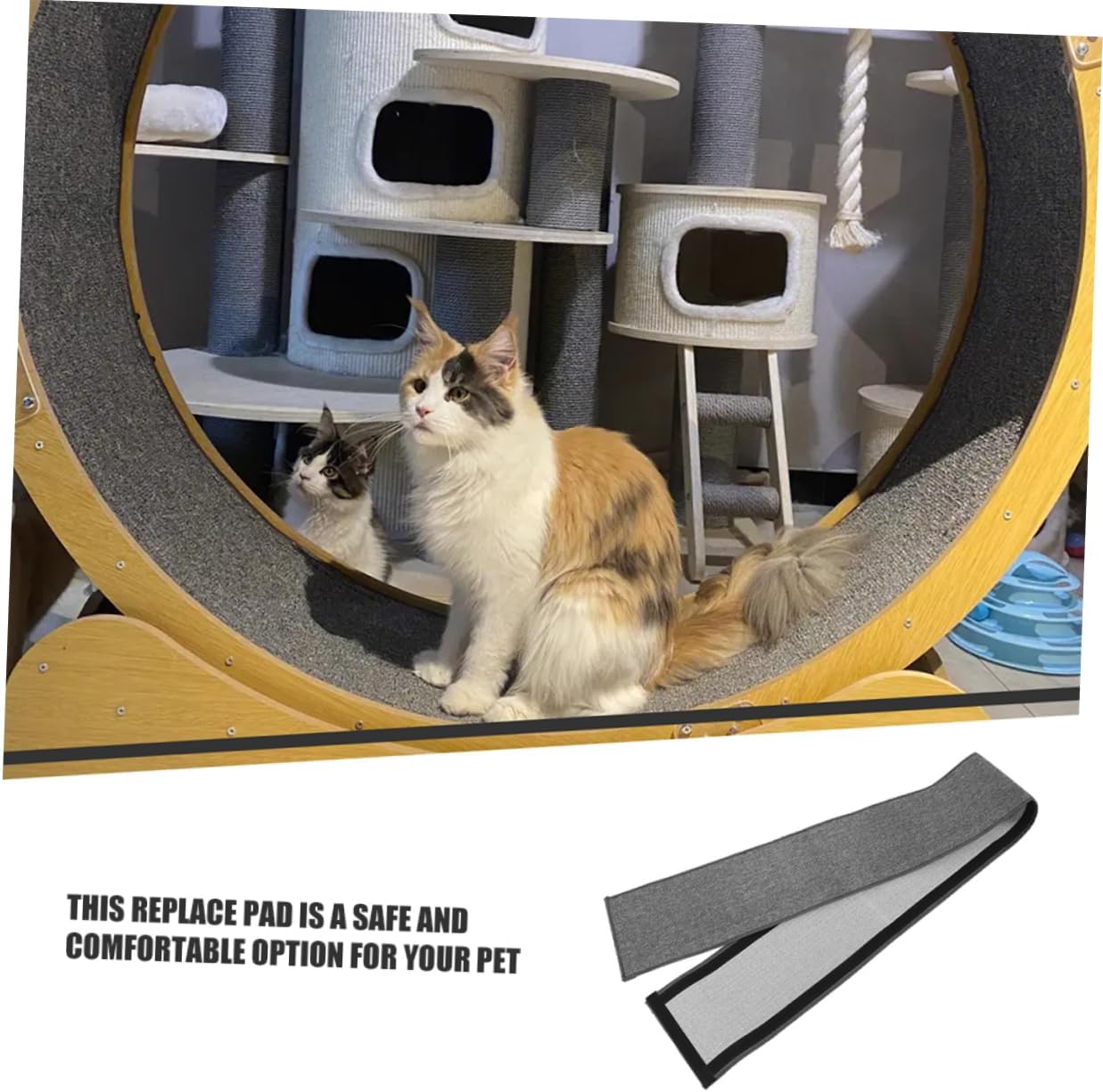 BESPORTBLE Exercise Wheel Mat Wear Resistant Replacement Pad for Cat Running Wheel Upgraded Treadmill Mat for Indoor Pet Fitness and Scratch Protection