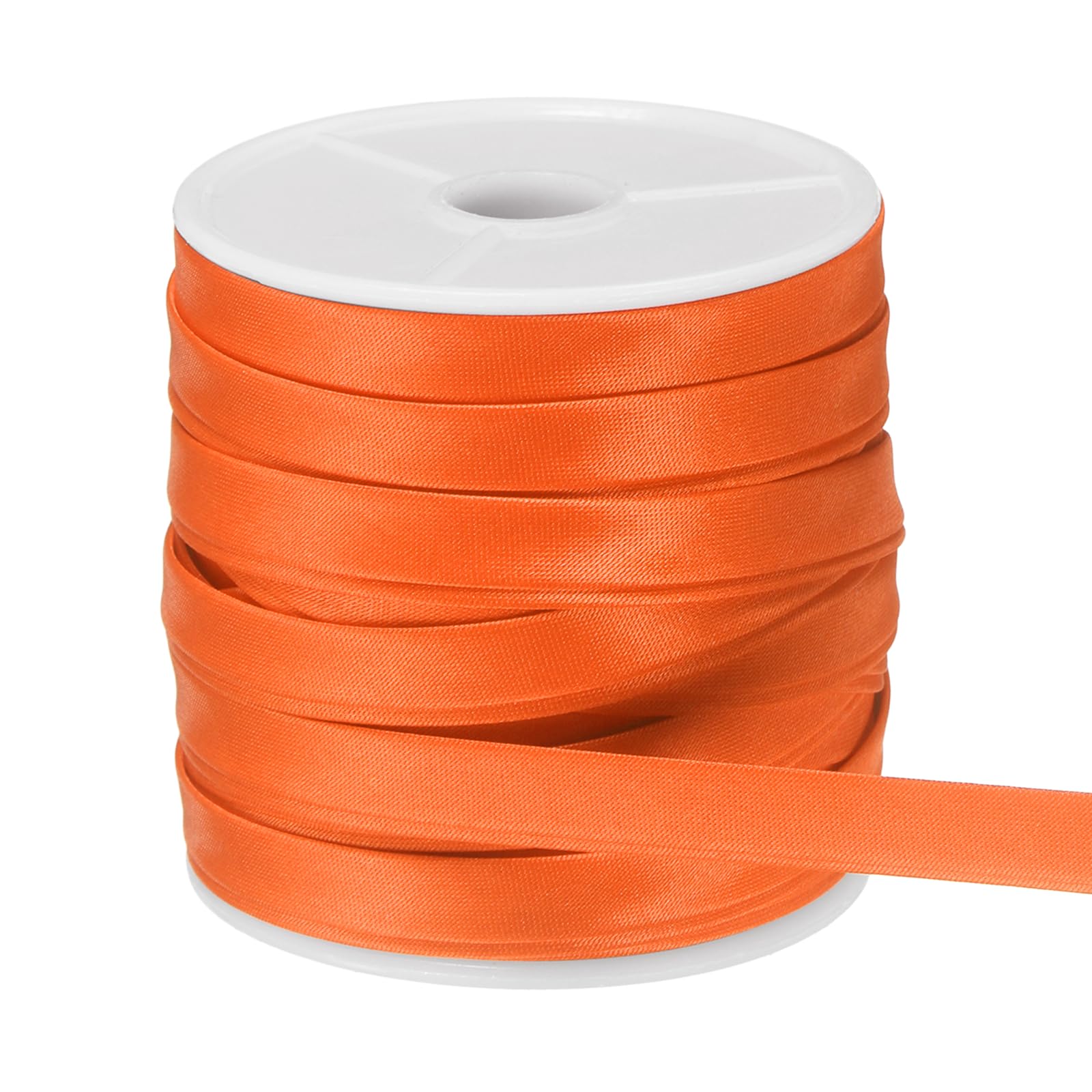 sourcing map Double Fold Bias Tape 3/8" x 25 Yds Orange Red