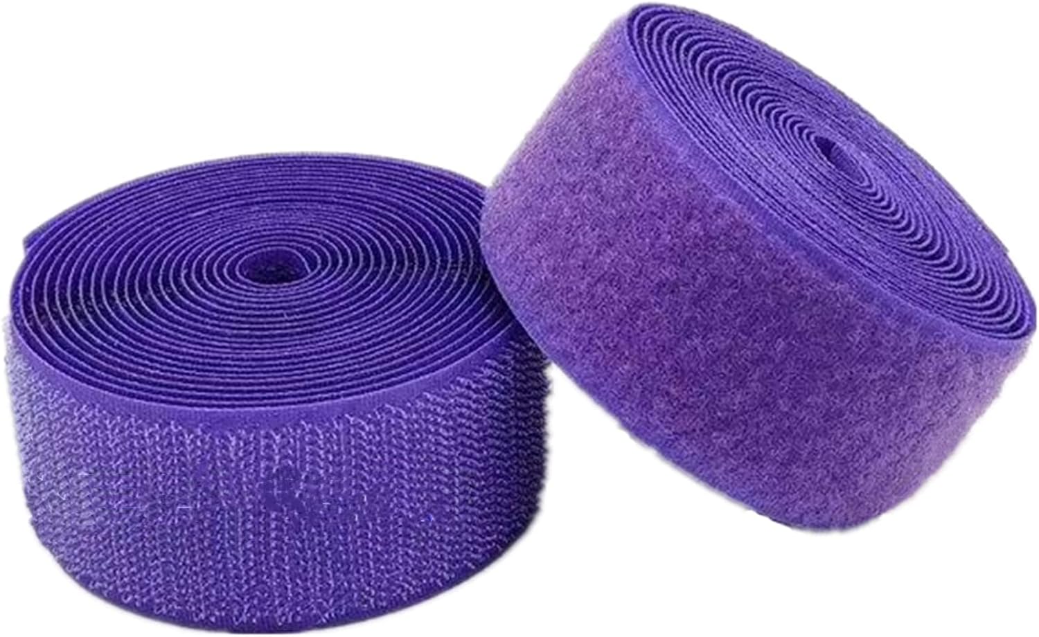 Sew on hook and loop tape, 40mm,Non self Adhesive Nylon Fabric Strips for Clothing,Shoes,Crafting(Purple,38MM x 2 Yard)