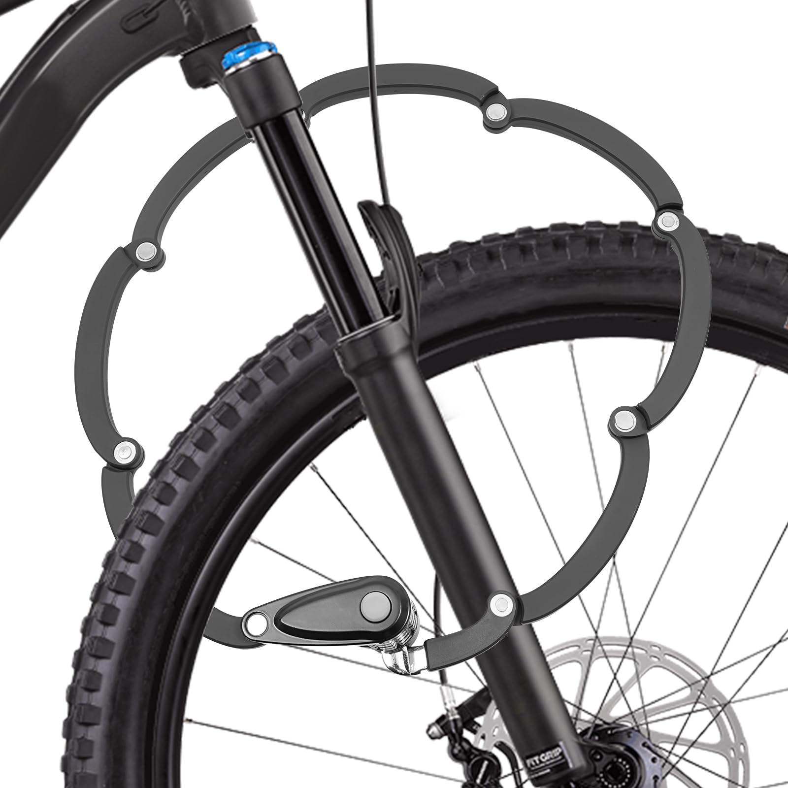 Lucchetto pieghevole per bicicletta, lunghezza 85 cm, combinazione a 4 cifre, per bicicletta, e-bike, bici da corsa, mountain bike