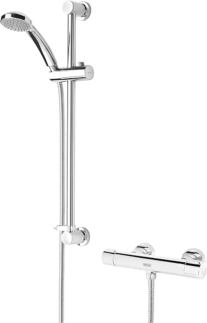 Bristan Frenzy Chrome Thermostatic Fast Easy Fit Bar Shower Valve (150 mm centres) with 3 Mode Kit (FZ SHXMMCTFF C)