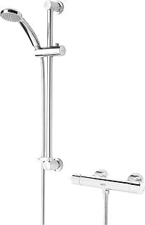 Bristan Frenzy Chrome Thermostatic Fast Easy Fit Bar Shower Valve (150 mm centres) with 3 Mode Kit (FZ SHXMMCTFF C)