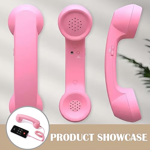 Miniatura 7 de Teléfono retro 2026, nuevo teléfono retro con cable, receptor de mango fijo para celulares, videoconferencias, llamadas, reuniones (negro)