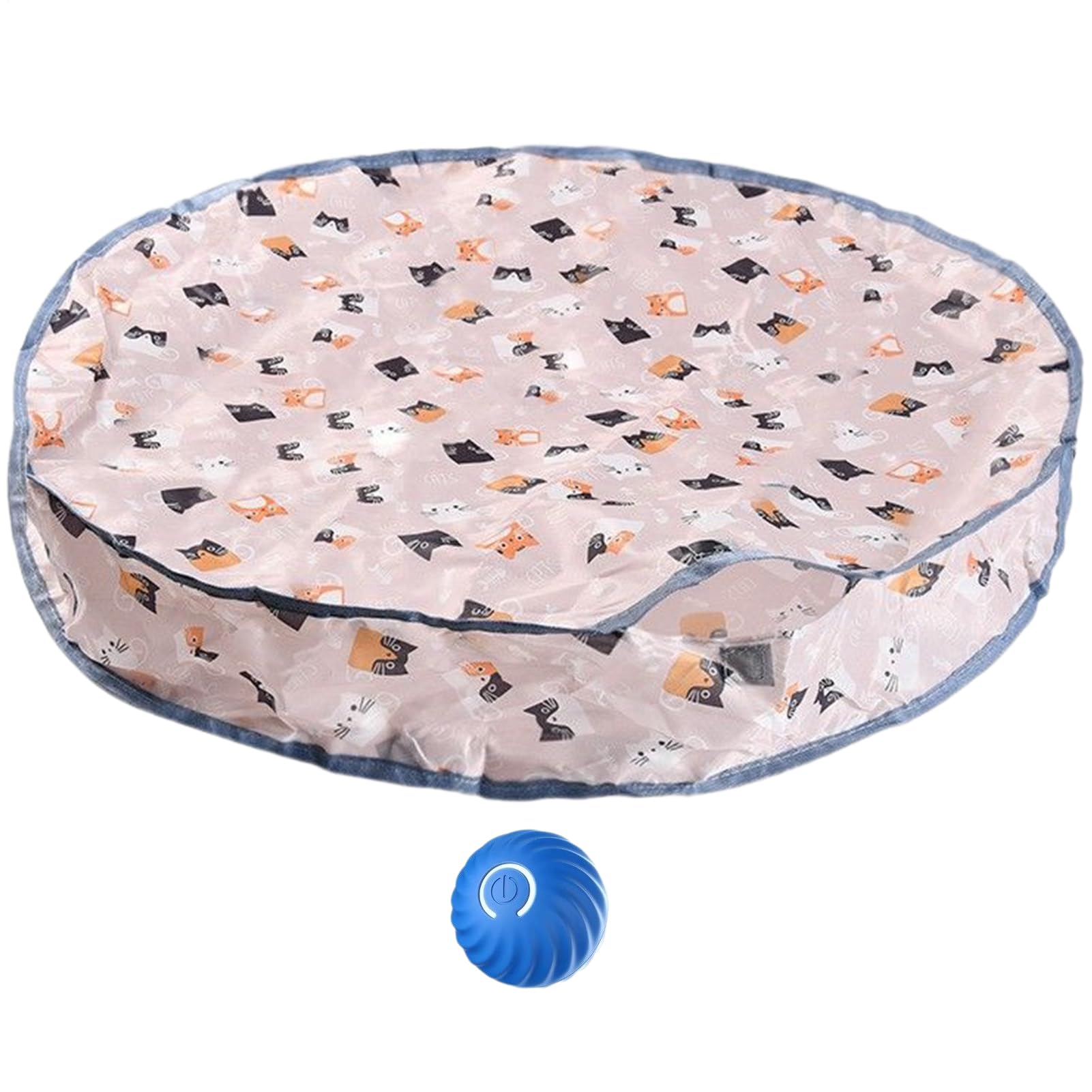 Tapis interactif pour chat avec griffoir et balle interactive automatique de chasse