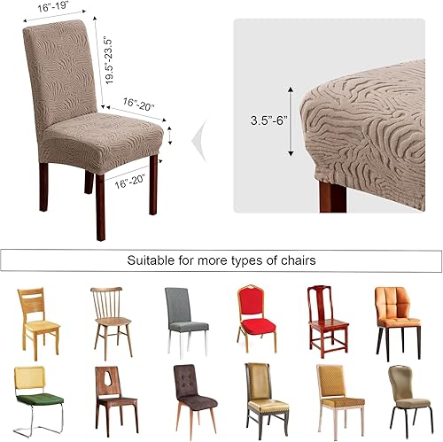 Miniatura 3 de Fundas para sillas de comedor, fundas para sillas de comedor, fundas elásticas para sillas Parsons, para comedor, cocina, funda protectora para