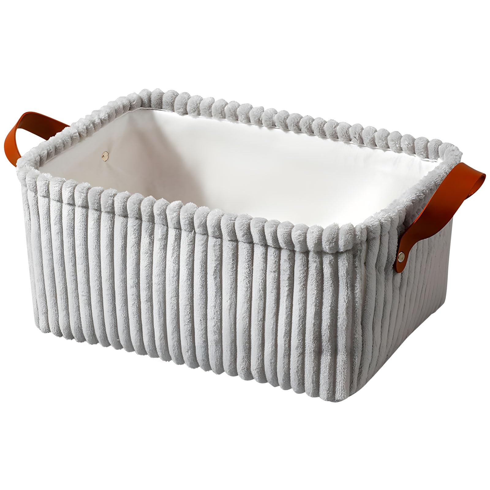 Qusinfc Storage Basket with Reinforced Handle Storage Bin for Seasonal Clothing Bedding and Home Organization Thickened Clothes Planner Bedroom Bin