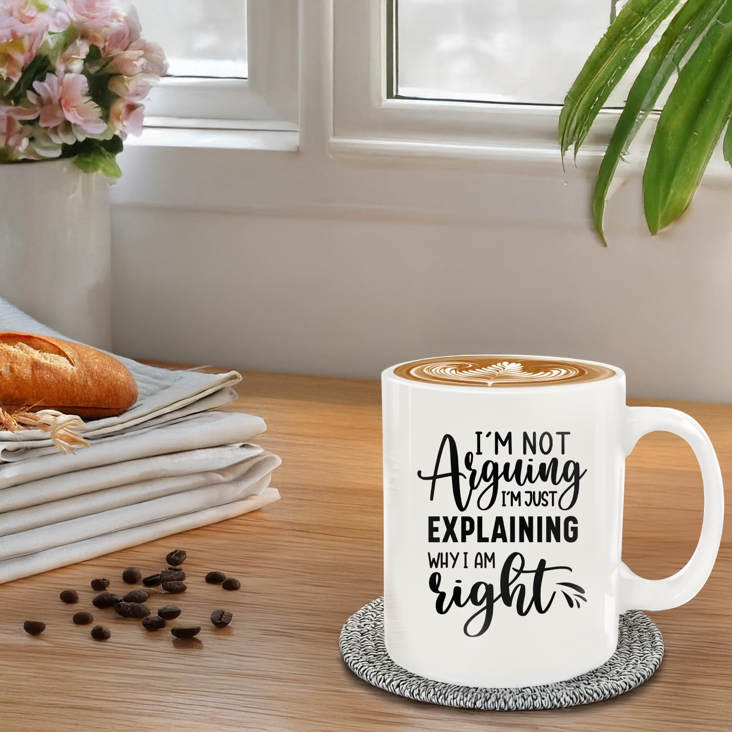 I'm Not Arguing I'm Just Explaining Why I Am Right Mug Coffee Mug 12oz, Birthday Gifts for Women Men, Gag Gift Funny Adult for Grandma Grandpa Mom Dad Gifts Mothers Day Fathers Day Christmas - Image 5