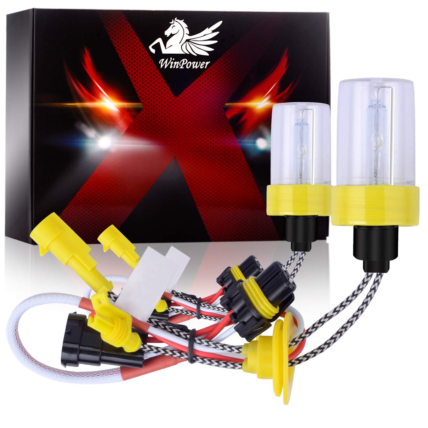 WinPower H11 / H8 / H9 Xenon-Birnen 55W HID-Lichtlampe Autoscheinwerfer Ersatzlampe 6000K Reinweiß, 2 Stück