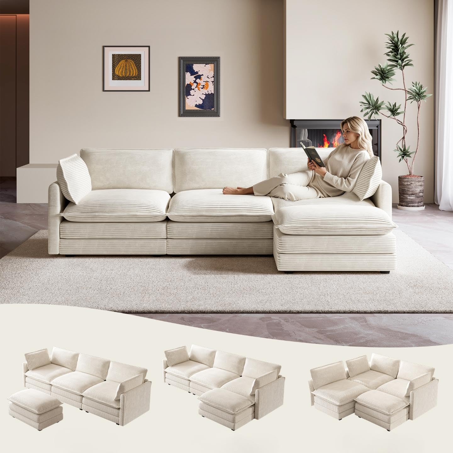 ROWHY 104 Inch Modular Sectional