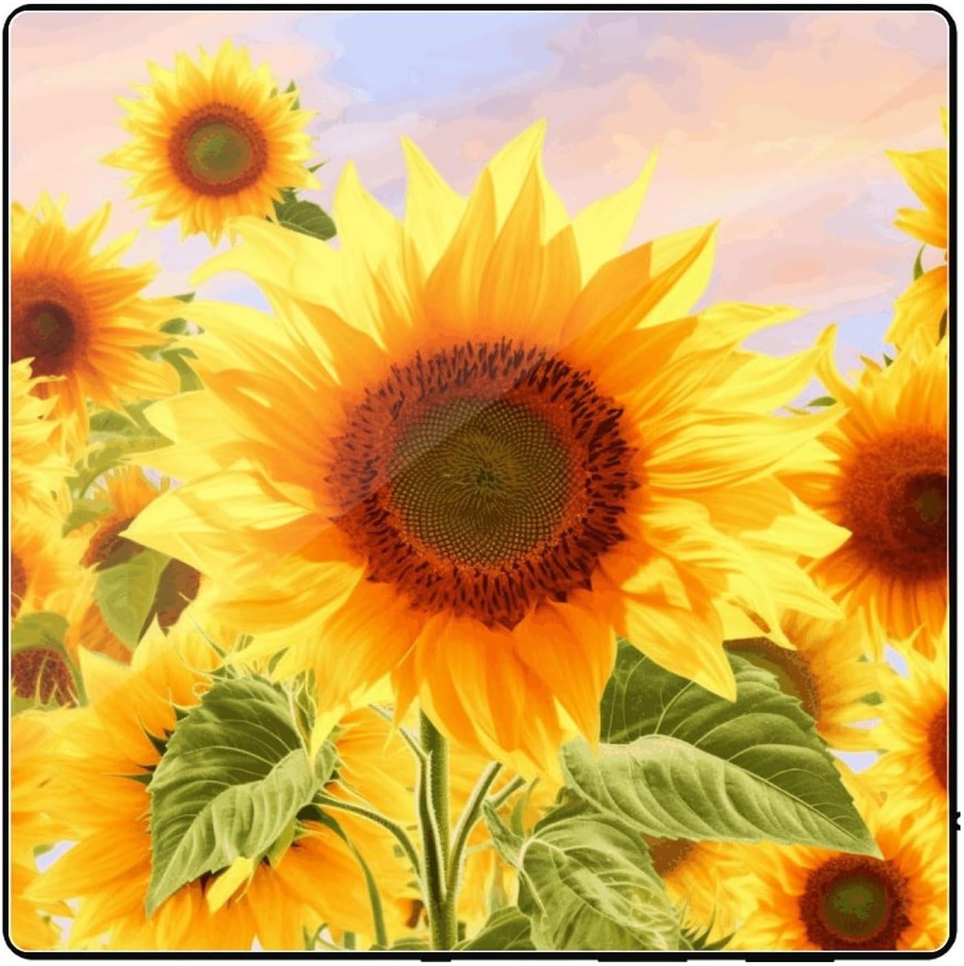 Beautiful Sunflower Music Refrigerator Sticker