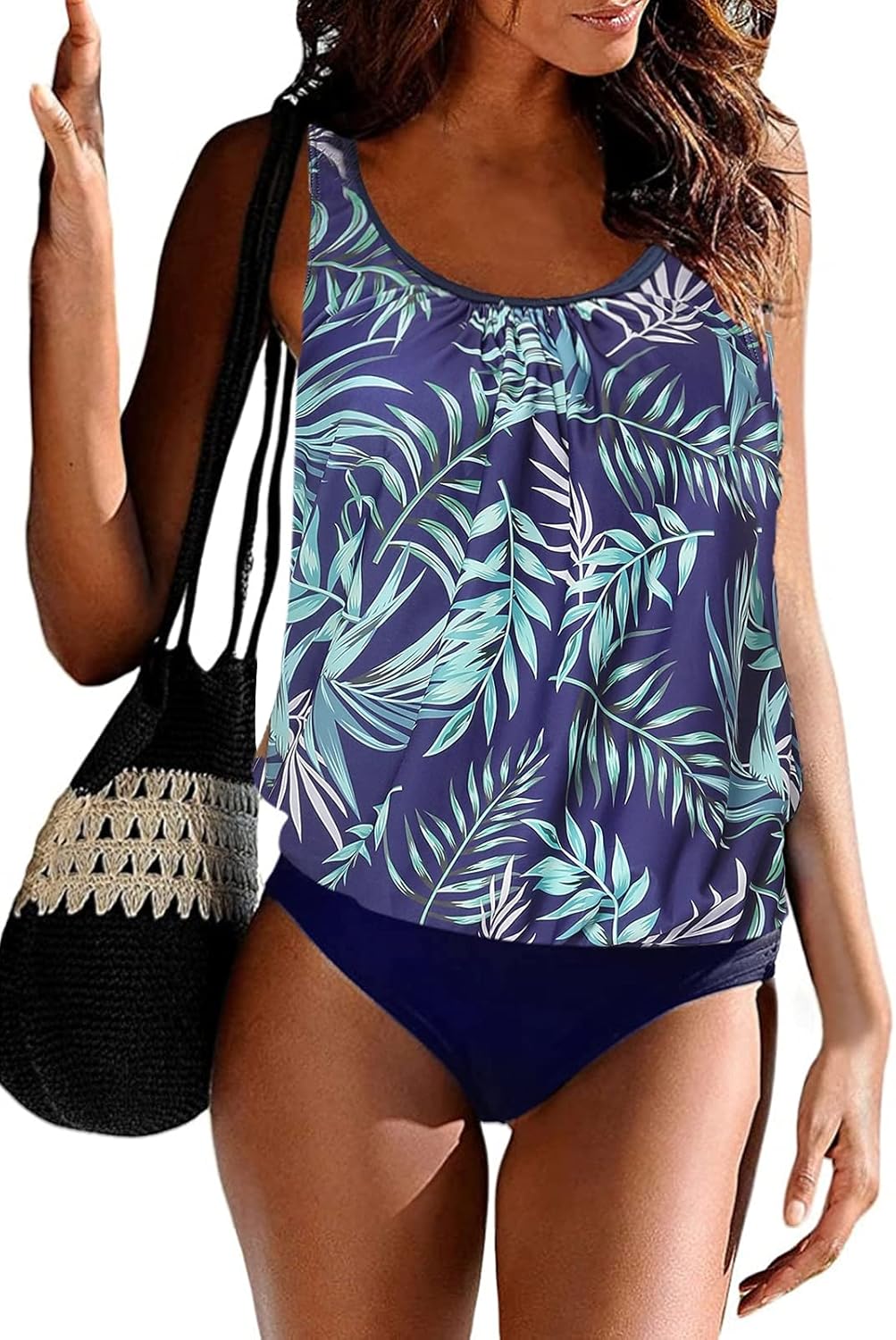 BIKINX Tankini Swimsuits for Women Plus Size Swimwear Tummy Control Two Piece Bathing Suits