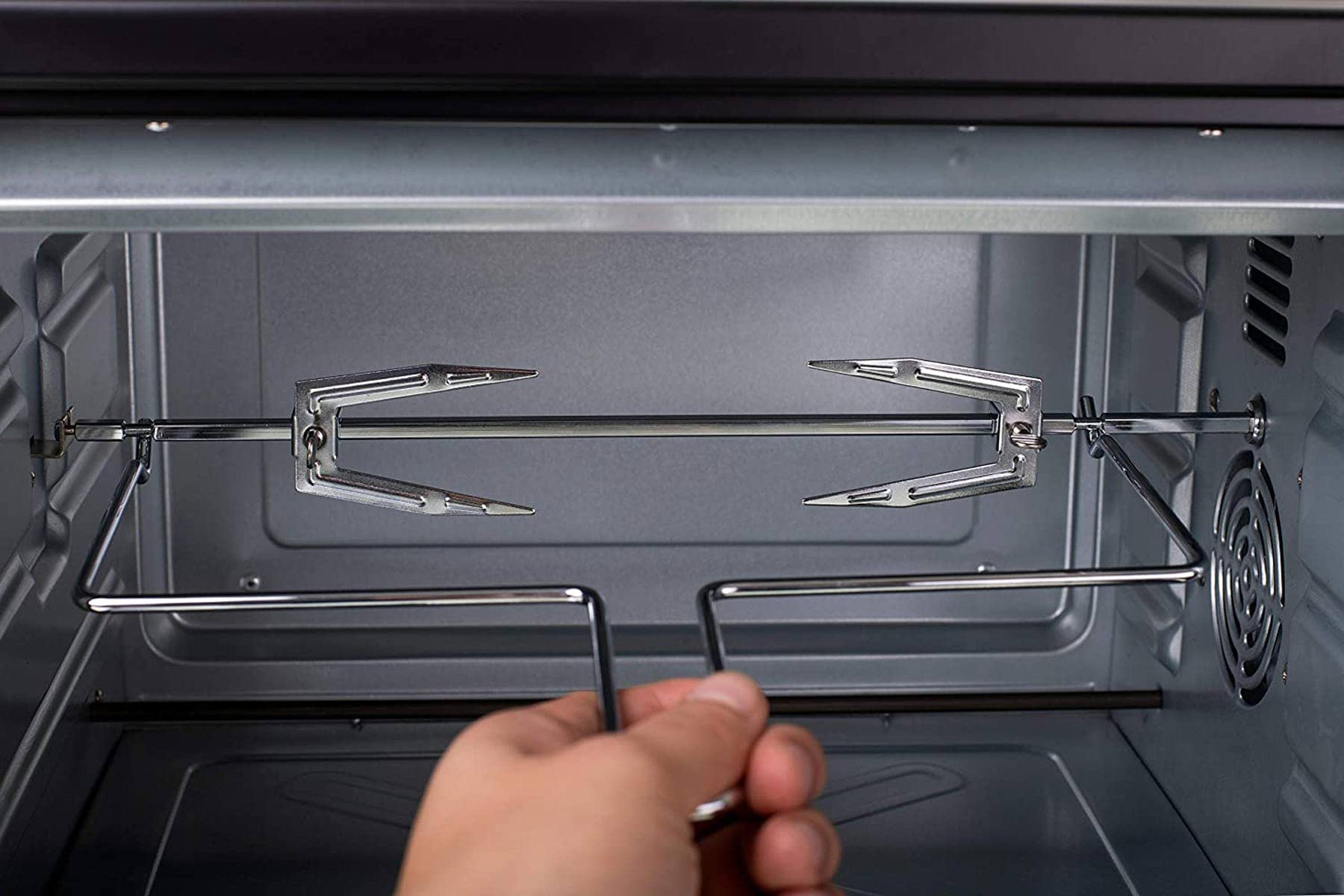 Adler AD 6020 Elektro-Backofen mit Heizplatten, Schwarz, 55 x 36 x 36 cm