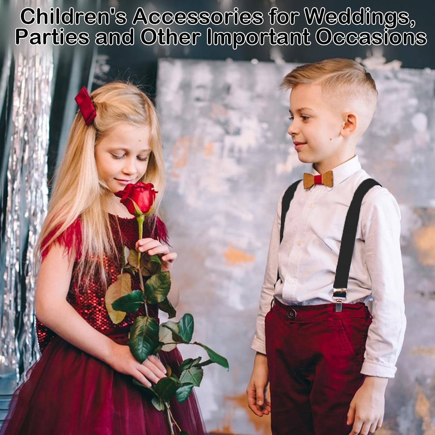 Kids Suspenders Adjustable Y-Back Boys and Girls Suspenders Toddler Suspender for Wedding Halloween Cosplay