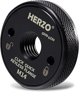 HERZO Ecrou de Serrage Rapide M 14 pour meuleuse Bosch, Black&Decker, Dewalt, Flex, Hitachi, Metabo, Makita etc.