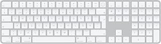 Apple Magic Keyboard mit Touch ID und Ziffernblock: Bluetooth, wiederaufladbar. Kompatibel mit Mac Computern mit Apple Chip; Schwedisch, WeißeTasten