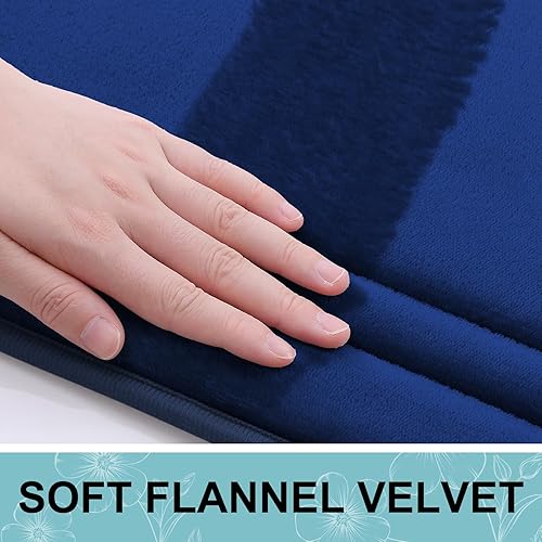 Miniatura 3 de Grandaily Alfombras de espuma viscoelástica en forma de U de 24 x 20 pulgadas, ultra suaves, antideslizantes y absorbentes, tapetes de baño para