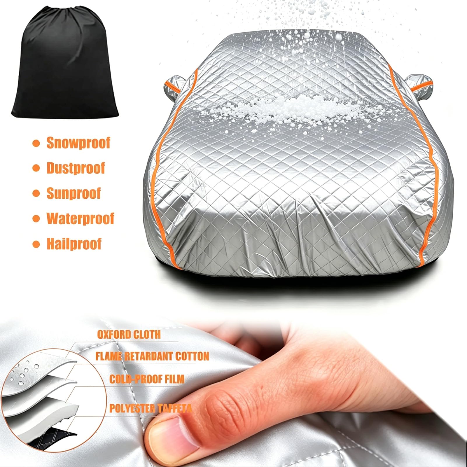 Bache Voiture Anti-grêle pour Ferrari 550 Maranello(1996-2002),Housses Auto Protection Exterieur, Coupe-Vent, Anti-Poussière, Anti-Salissure, Anti-UV, avec Bandes Réfléchissantes