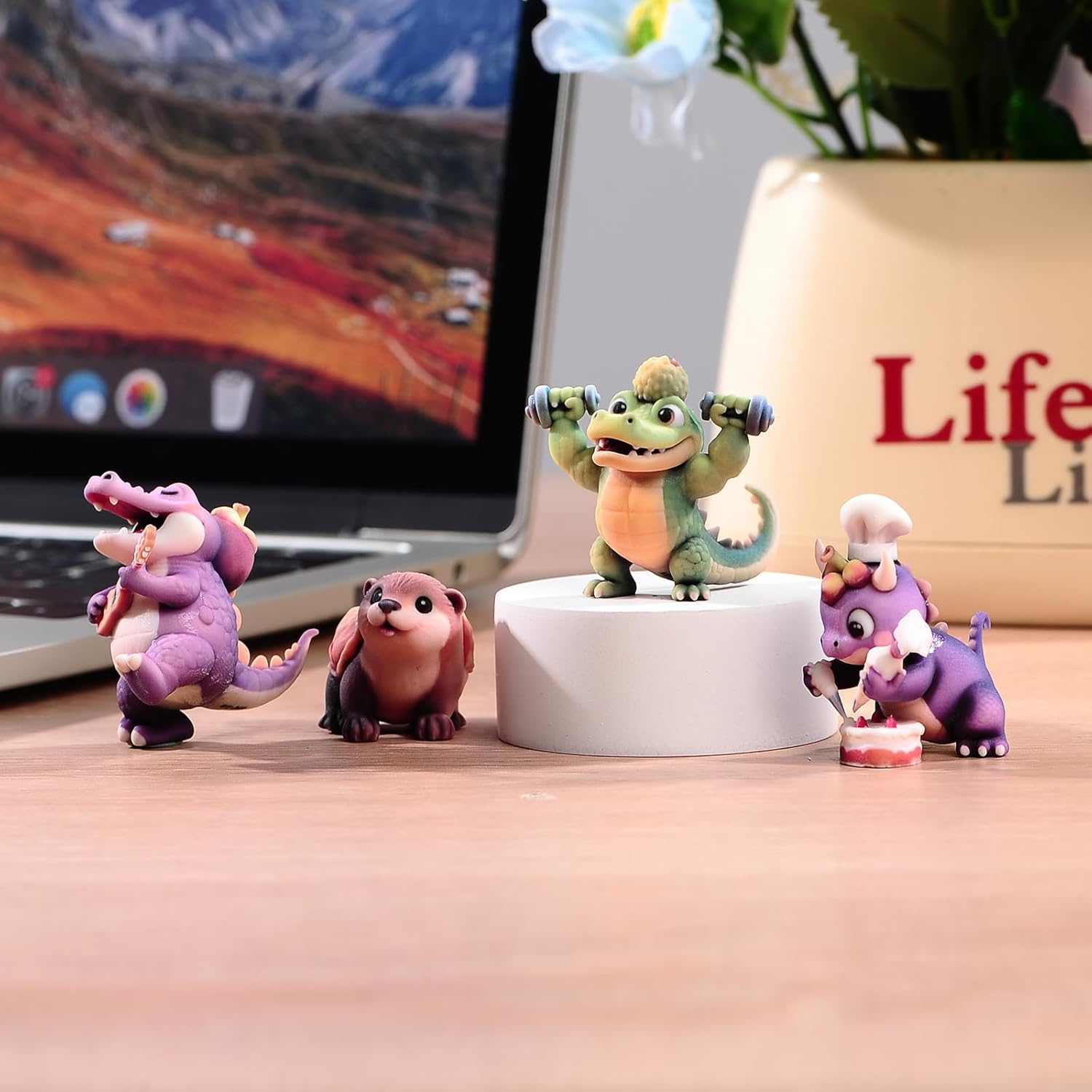 M.A.K Fantasy Fruit Zoo Fruit Fairy Series Blind Box Figures Random Design Adorable Animals Miniature Model for Home Decor Collectible Car Dashboard Decoration (Single Box)