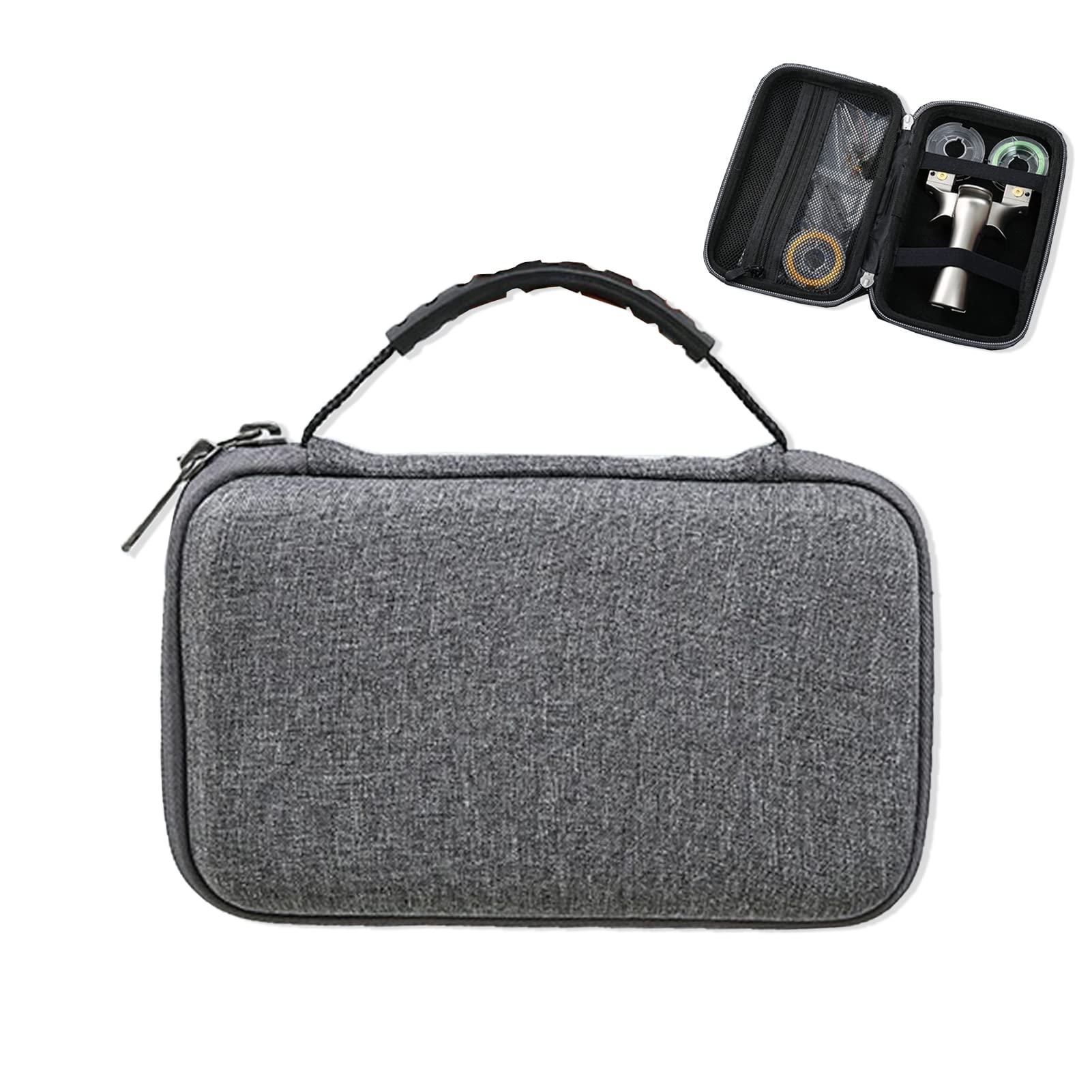 tetotak Slingshot Storage Box,Accessories Replacement Band Ammo Pouch Catapult Case Professional Waterproof and Drop-Proof Black Hunting Shooting (Model B (16 * 12.9 * 4.5cm))