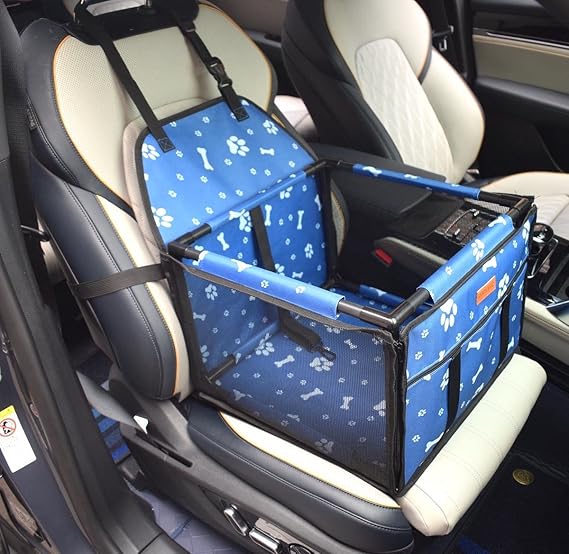 GoBuyer Waterproof Pet Dog Car Seat Booster Carrier with Seat Belt