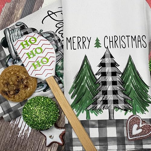 Miniatura 4 de Toallas de cocina de Navidad para decoración de Navidad toallas de cocina de 18 x 26 pulgadas paños de cocina ultra absorbentes de temporada toallas