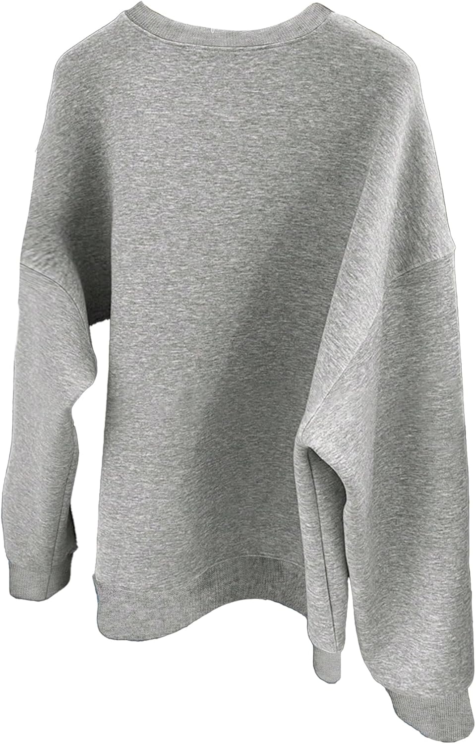 OYOANGLE Women's Bow Sweatshirts Long Sleeve Drop Shoulder Crew Neck Loose Pullover Tops - Image 2