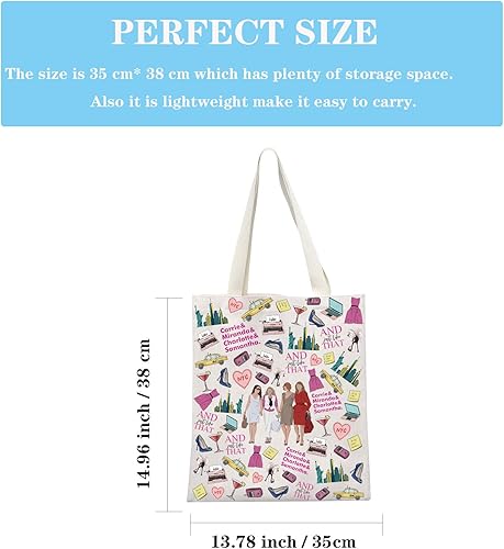 Miniatura 2 de GJTIM Bolsa de viaje con cremallera para los amantes del cine Carrie Miranda Charlotte y Samantha para los fans de la serie de televisión