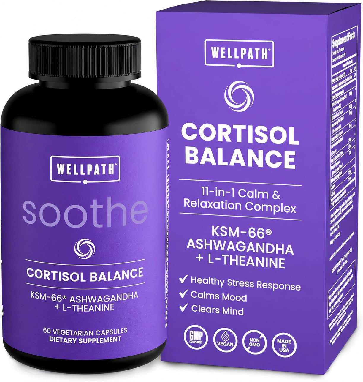 WellPath Cortisol Supplements for Women - Stress Support Complex, 60 Ct