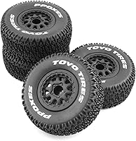 Vista 2 de Lifehead 1/10 RC Short Course - Neumáticos para camiones todo terreno, adecuados para TRAXXAS Slash4X4 ARRMA SENTON 4X4 V3 Losi Ford Raptor Baja