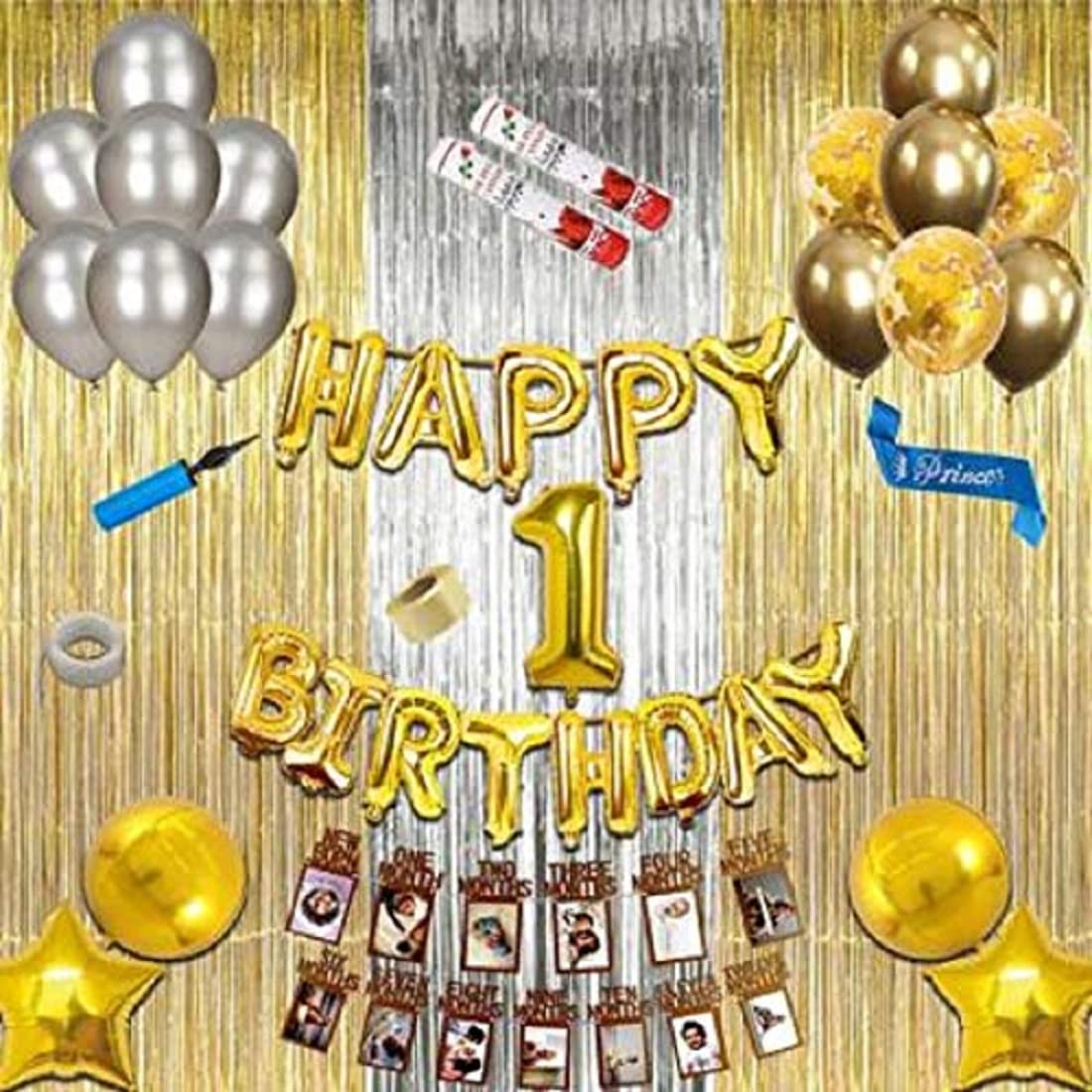 Arnav Traders PRESENTS 1ST / First Birthday Combo Kit Get perfect combination of decor for your once in lifetime Memory