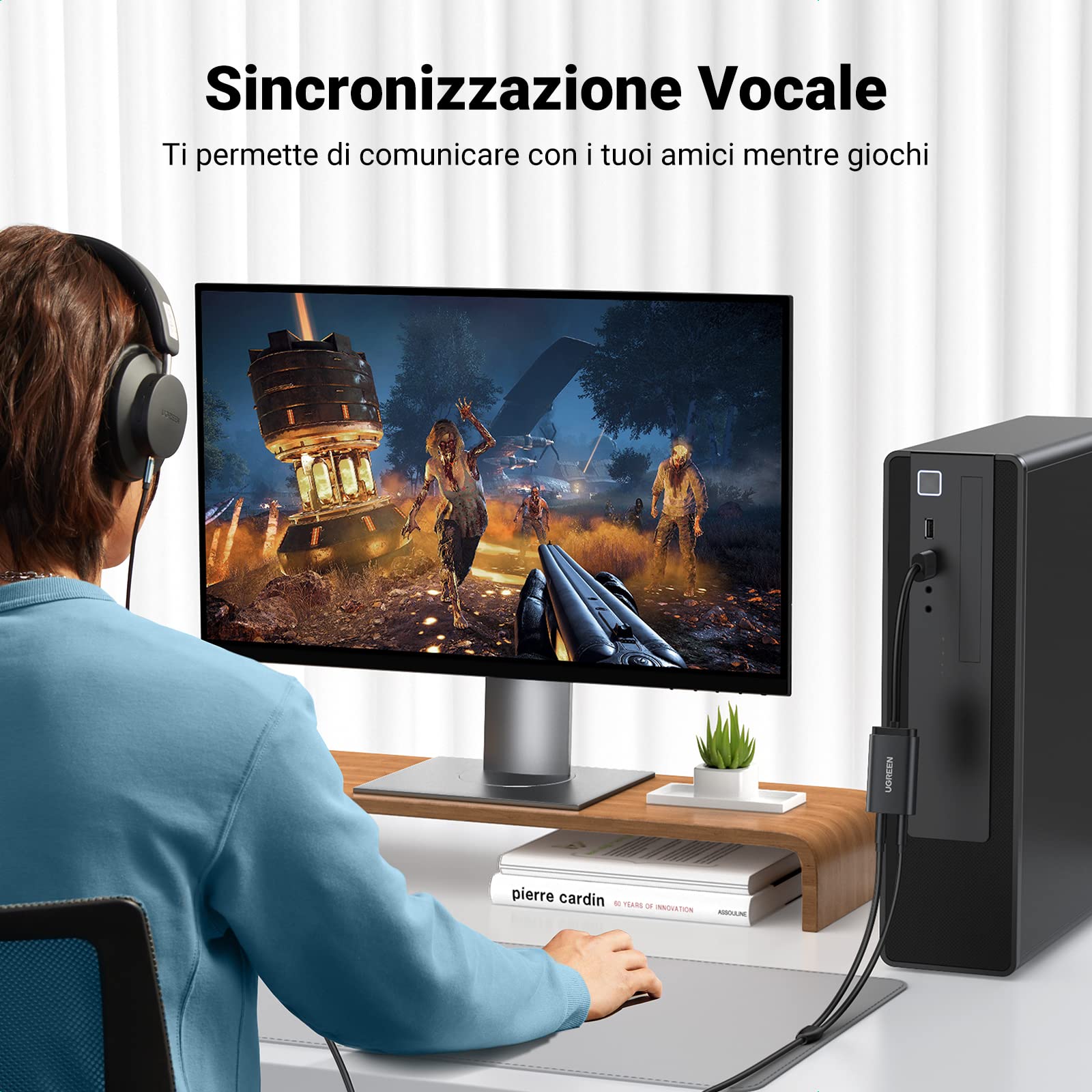 UGREEN Scheda Audio USB Esterna Adattatore Jack 3,5mm per Cuffie Microfono Stereo Casse Adapter Aux Compatibile con Windows PC, PS5/4, Macbook, Linux, Altoparlanti, Amplificatore