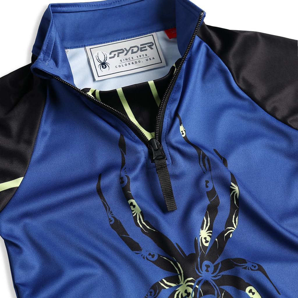 Spyder Boy's Bug 1/2 Zip Top (Toddler/Little Kids) Electric Blue 2T Toddler