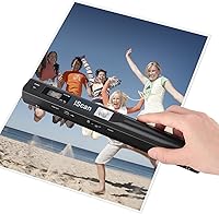 DXphita Portable A4 Photo & Document Scanner, 900 DPI Handheld Scanner with 16GB SD Card, Driver-Free USB to PC, JPG/PDF Plug & Play
